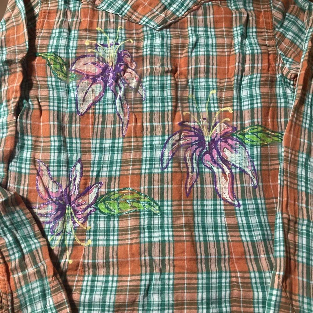 激レア完売品キムタクHERO同型T.M.T オレンジチェック長袖シャツ Sサイズ