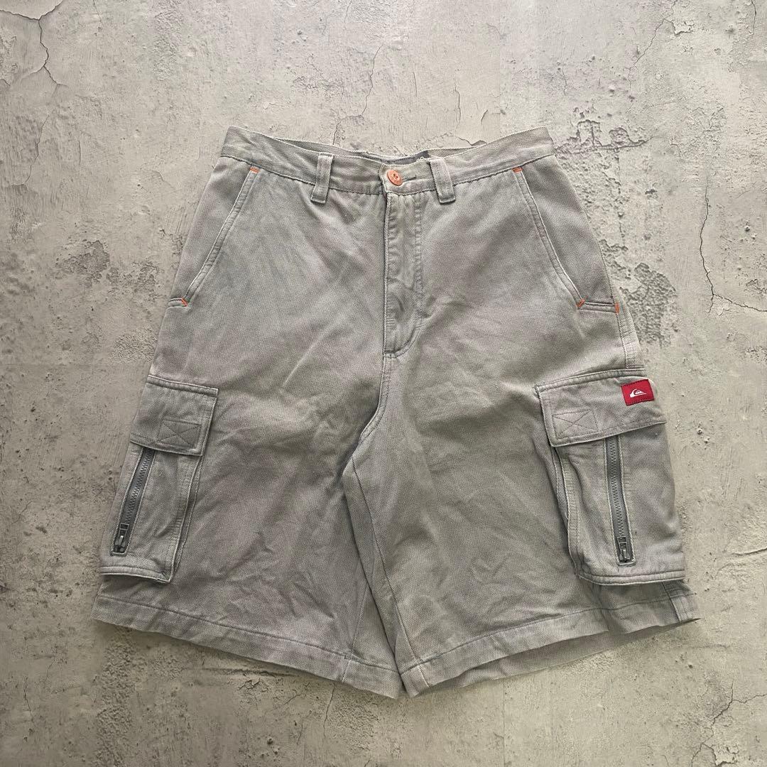 00’s クイックシルバー カーゴパンツ ショーツ デニム 古着 サーフウェア