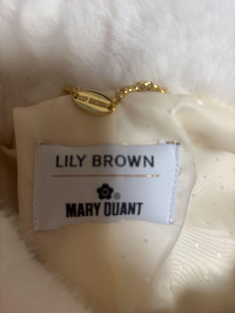 【LILY BROWN×MARY QUANT】ビジューボタンミドルファーコート