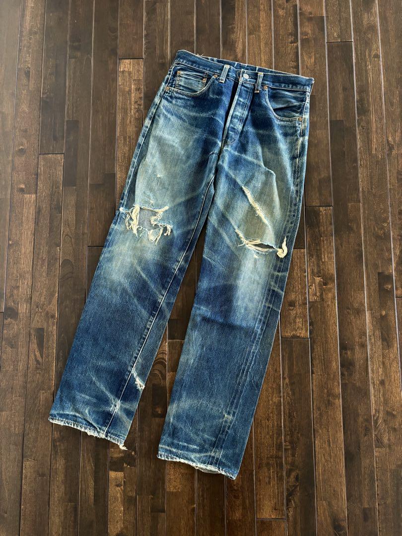Levis/90s USA製501XX 濃淡 復刻デニム 刻印555 W33