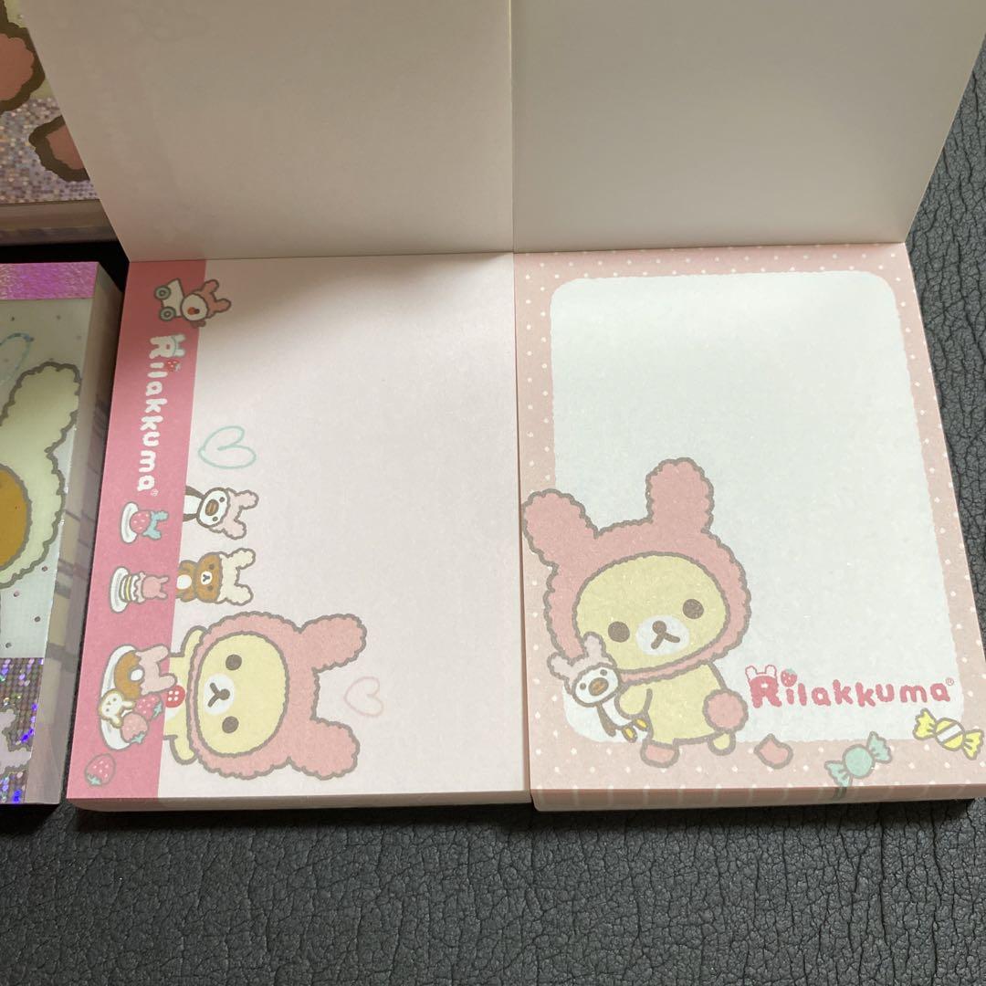 リラックマ　クロスメモ　メモ帳/ミニメモ帳　6冊セット　いちご　うさぎ