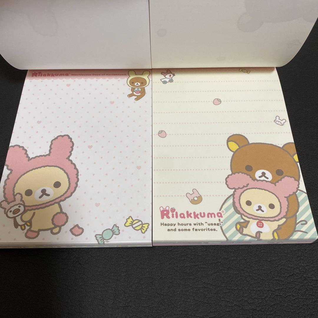リラックマ　クロスメモ　メモ帳/ミニメモ帳　6冊セット　いちご　うさぎ