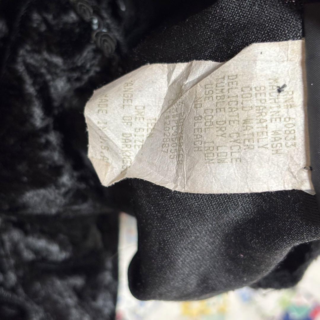 70s フレアスリーブ　レース　ベロア　ワンピース　US vintage 古着