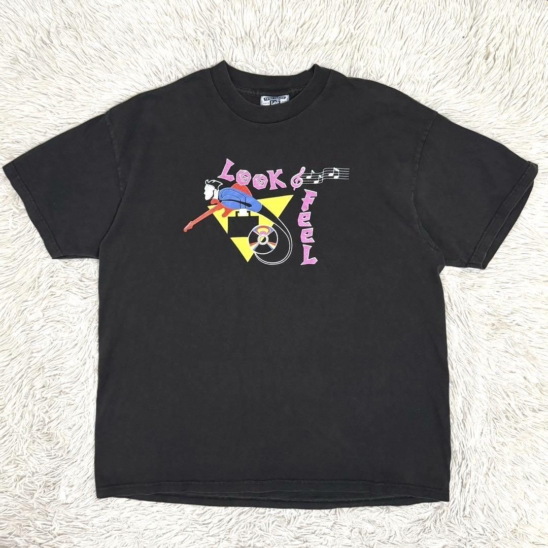 90s vintage LEEボディ 一点物 アートTシャツ グッドフェード