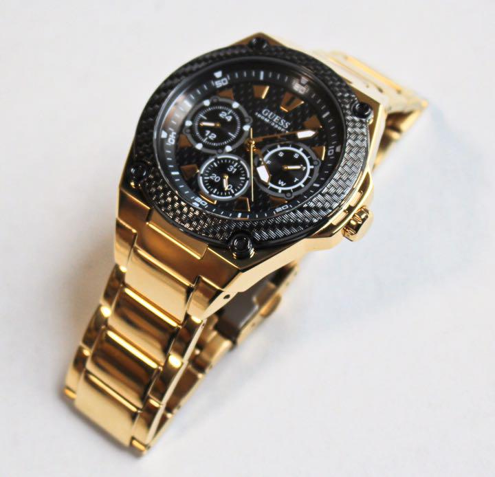 《GUESS》新品 レガシー アナログ腕時計 ゴールドW1305G2 プレゼント