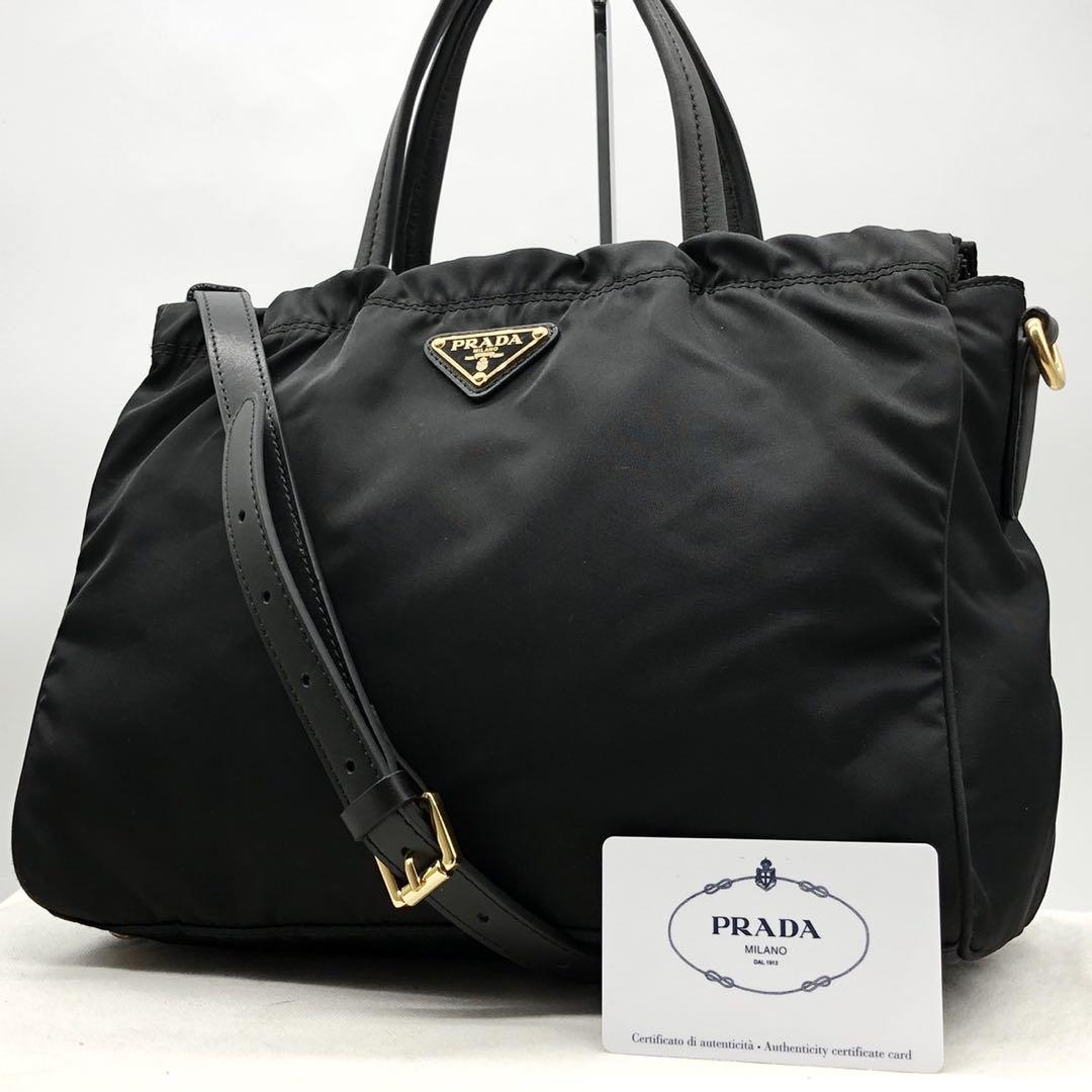 ✨希少・美品✨プラダ ハンドバッグ 2way 三角ロゴプレート ナイロン レザー