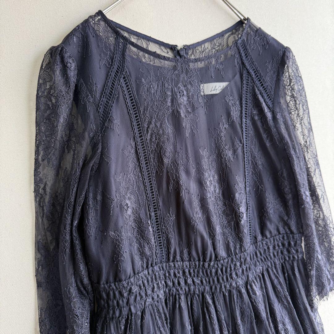 美品　Lily Calin レーススリーブ　ワンピース　オンワード樫山　結婚式