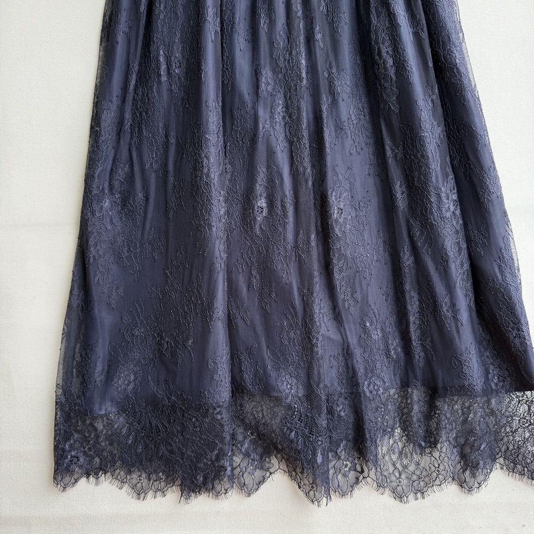 美品　Lily Calin レーススリーブ　ワンピース　オンワード樫山　結婚式