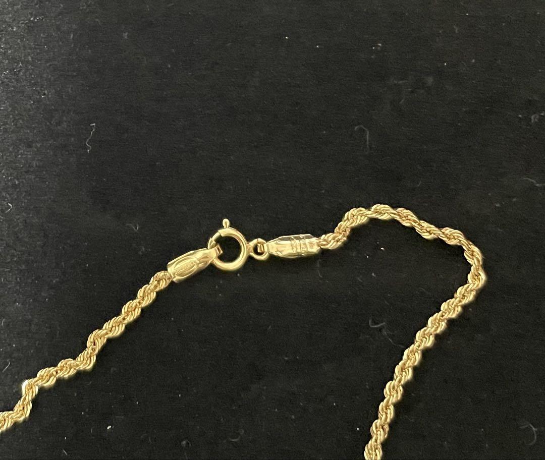 UNOAERRE 18K シャイニーカットロープチェーン ブレスレット