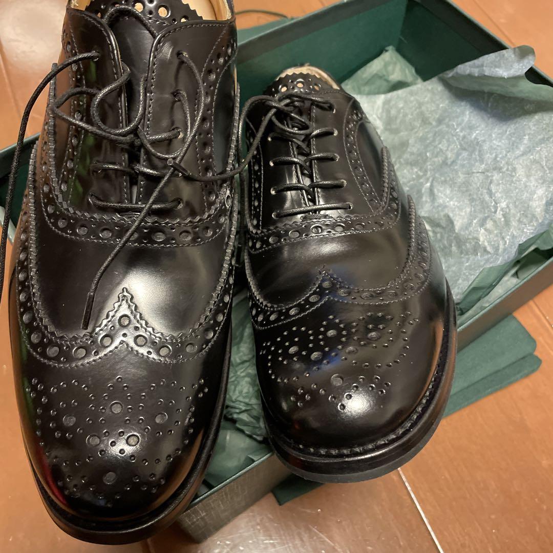 チャーチ　BURWOOD ブラック　ウイングチップ　size39(約24.0cm