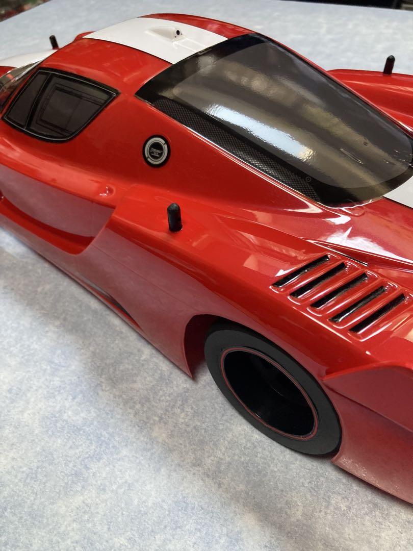 タミヤRC1/10.Cカーシャーシ/メカ付き、ボディ/フェラーリFXX(未走行) タミヤRC1/10.Cカーシャーシ/メカ付き、ボディ/フェラーリFXX(未