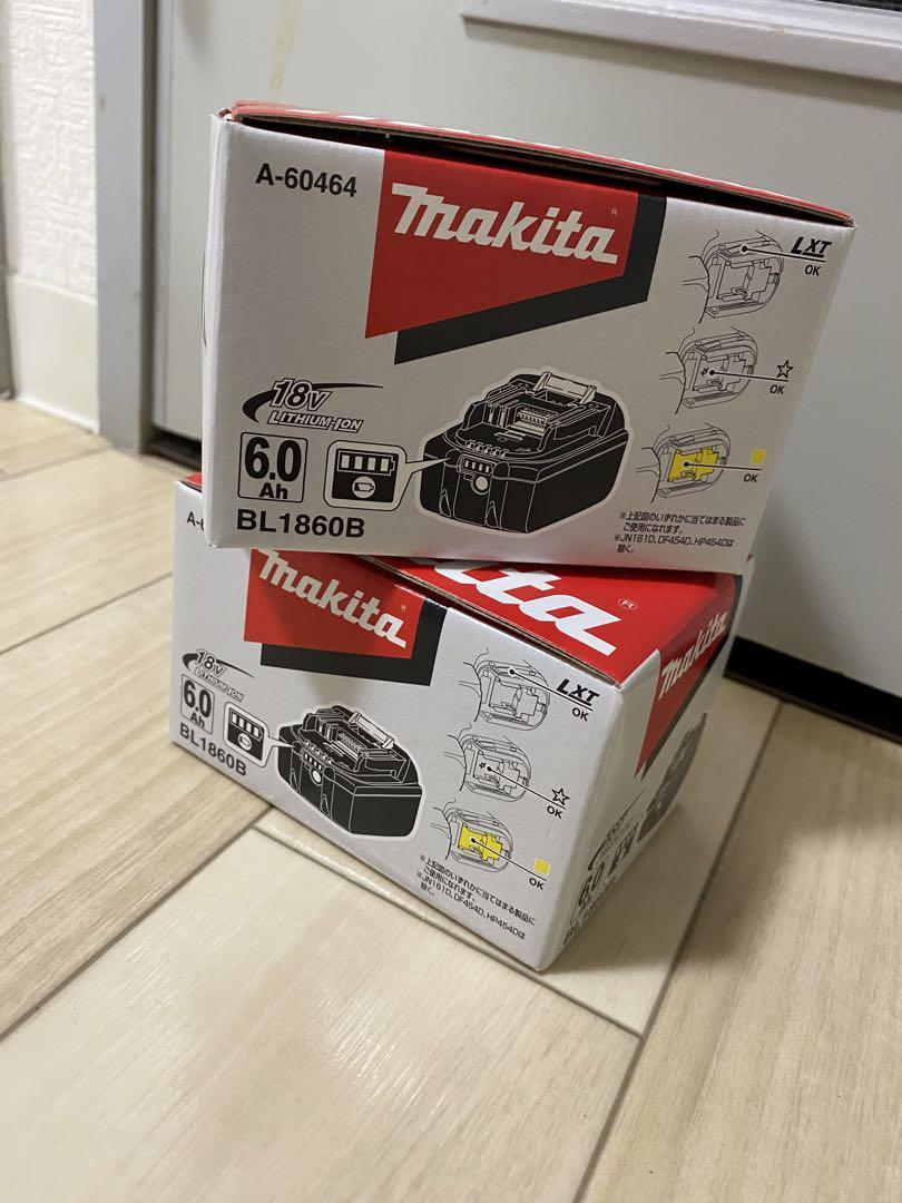 マキタ純正 18V 6.0hバッテリー BL1860B 2個セット 未使用