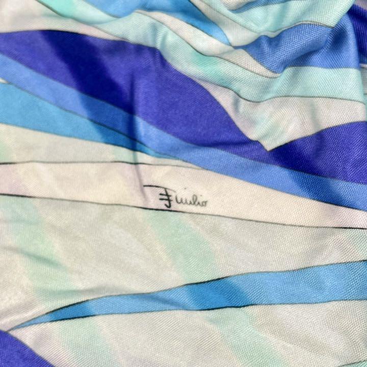 人気SALE大得価 ✨美品✨ 半袖ワンピース レーヨン100 ブルー 2yJF5-m31191794589 EMILIO PUCCI 格安超歓迎