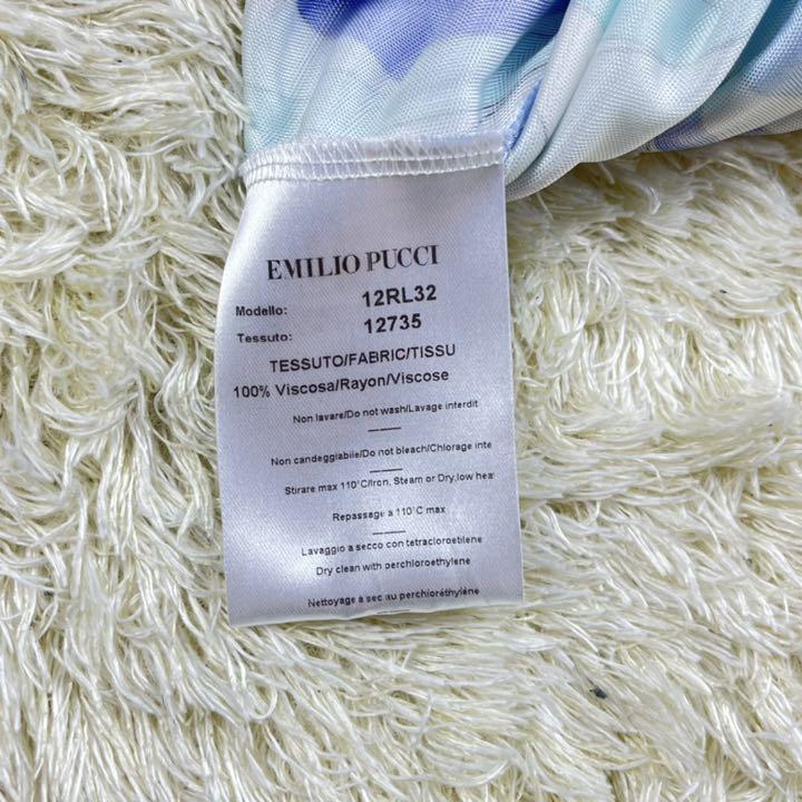 人気SALE大得価 ✨美品✨ 半袖ワンピース レーヨン100 ブルー 2yJF5-m31191794589 EMILIO PUCCI 格安超歓迎