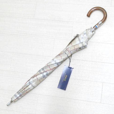 ポロ ラルフローレン 晴雨兼用傘 長傘 日傘 ポロベア チェック柄 べージュ