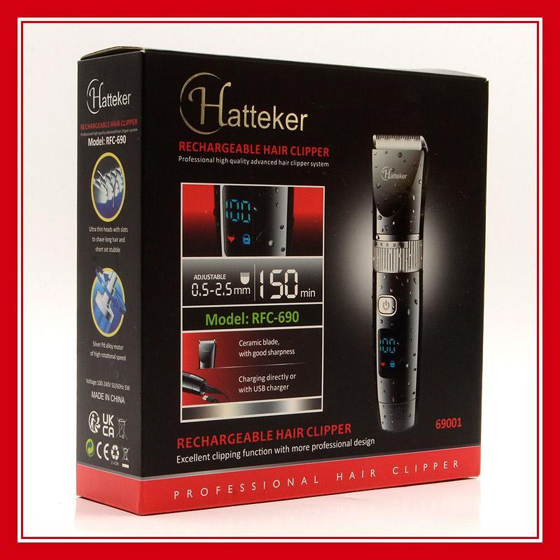 Hatteker充電式電動バリカンヘアカッターヒゲトリマー水洗い可