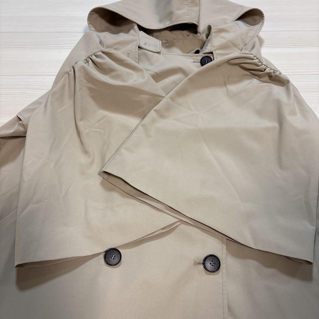 美品 liten cubic trench coat ベージュ