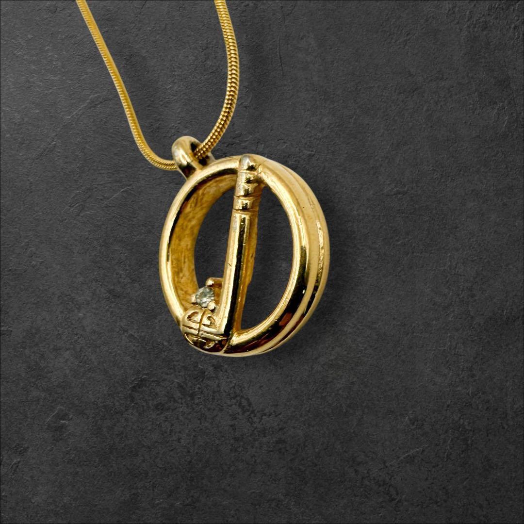 ジバンシー 音符デザイン ネックレス ロゴ入り ヴィンテージ ゴールド ジバンシー 音符デザイン ネックレス ロゴ入り ヴィンテージ ゴールド