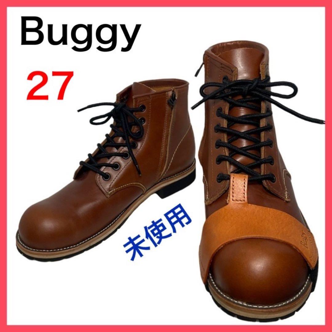 ★未使用★バギー　Buggy　ショートブーツ　レースアップ　サイドジップ　27
