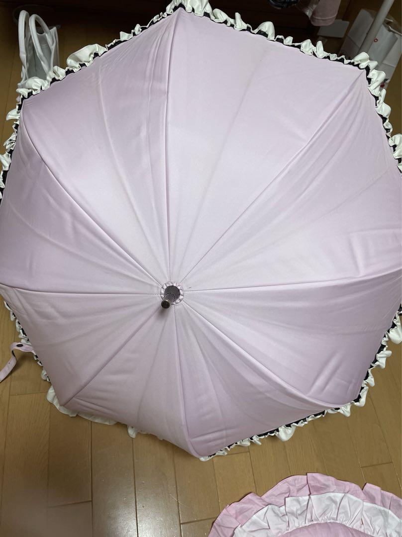 芦屋ロサブラン 日傘 ショートサイズ シングルフリル 長傘