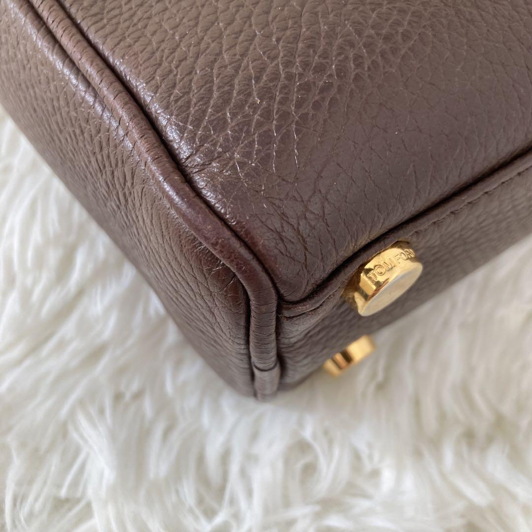 TOM FORD トムフォード シボ革 ブリーフケース ビジネスバッグ