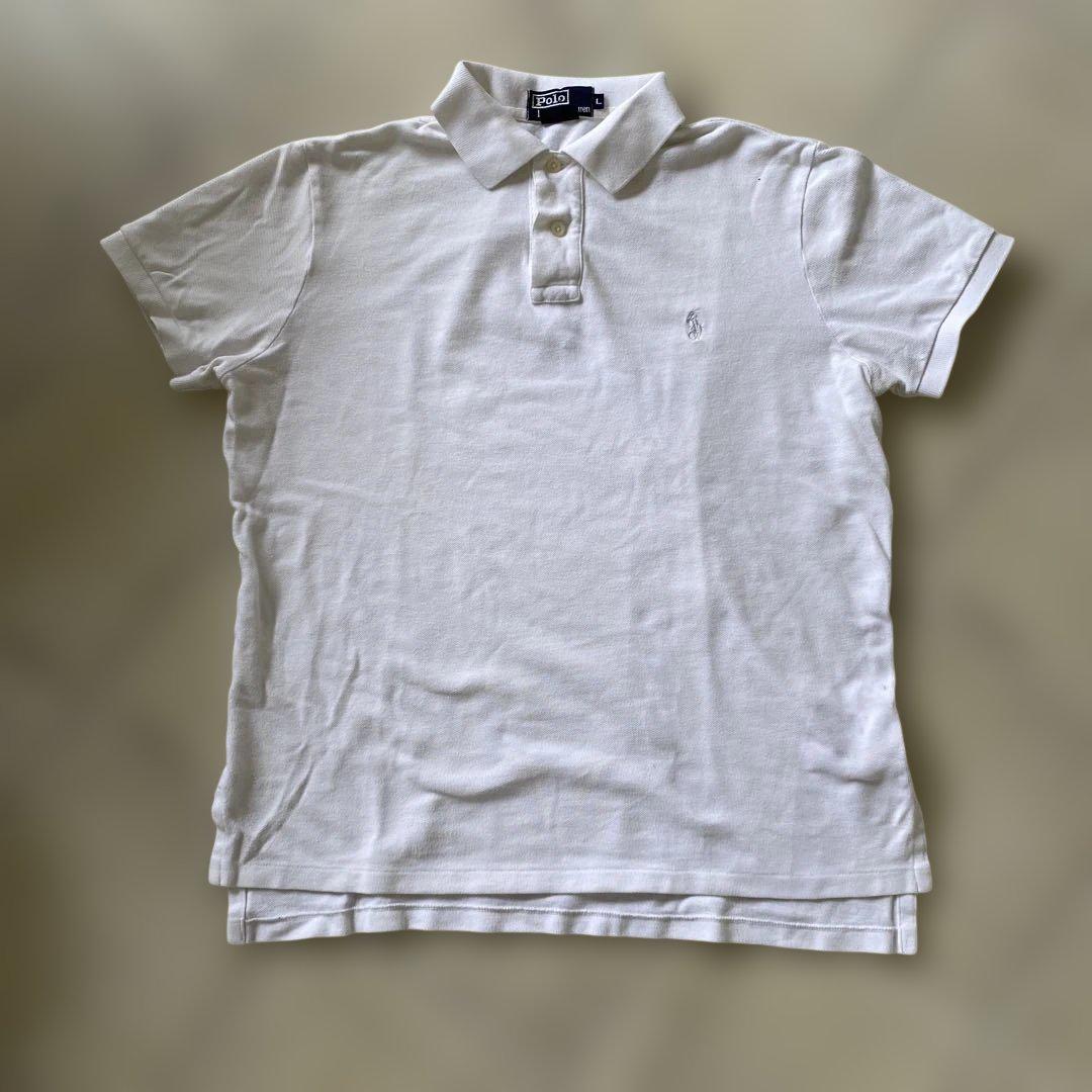 Polo by Ralph Lauren ホワイト ポロシャツ L - メルカリ