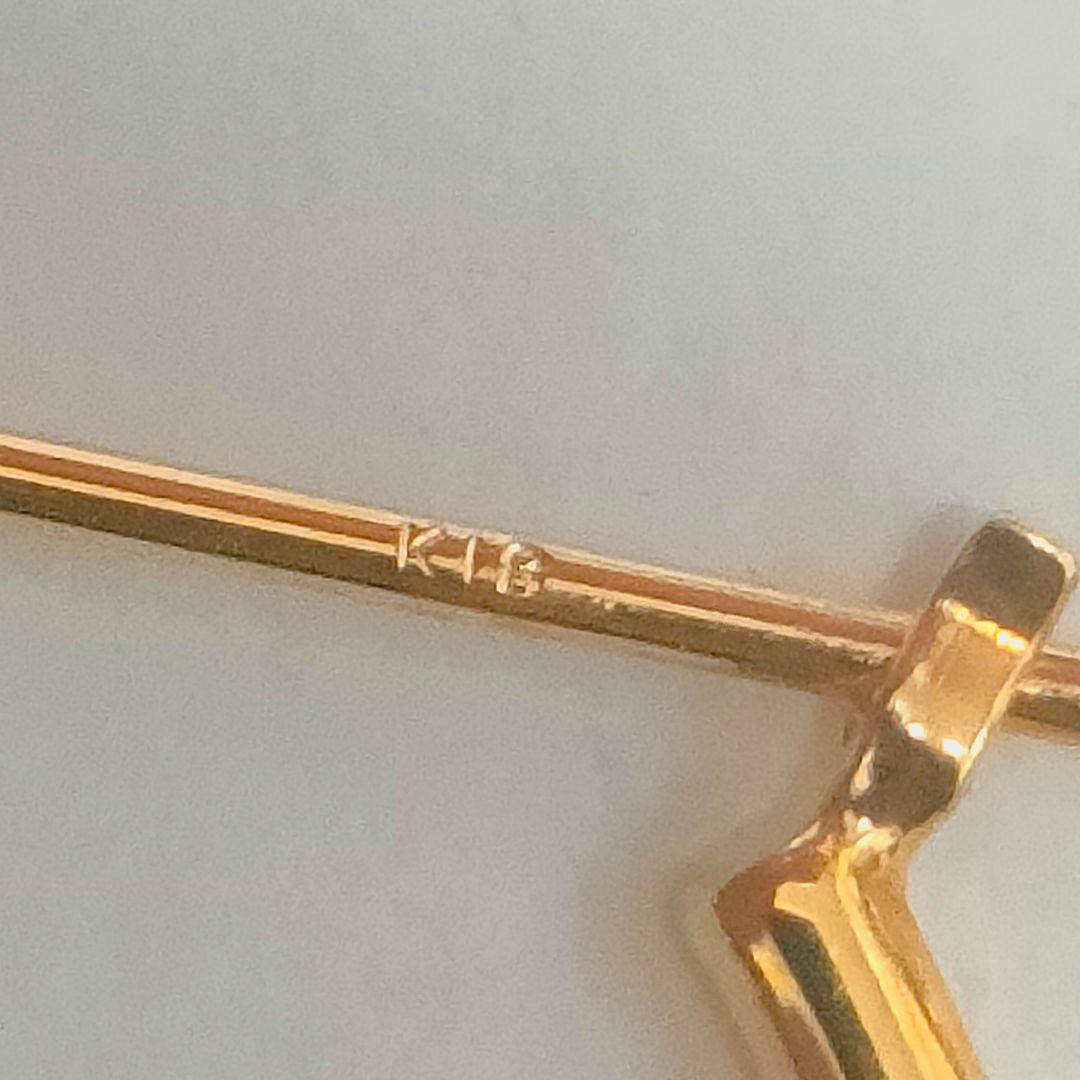 匿名配送 K18 ゴールド ハート型ピアス 18金 フープピアス オープンハート
