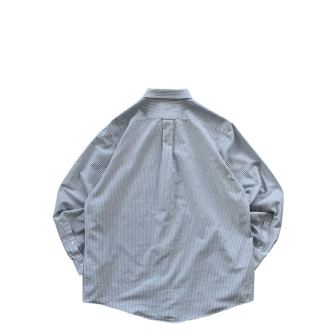 CROFT & BARROW 90s メキシコ製 ストライプ BDシャツ ブルー