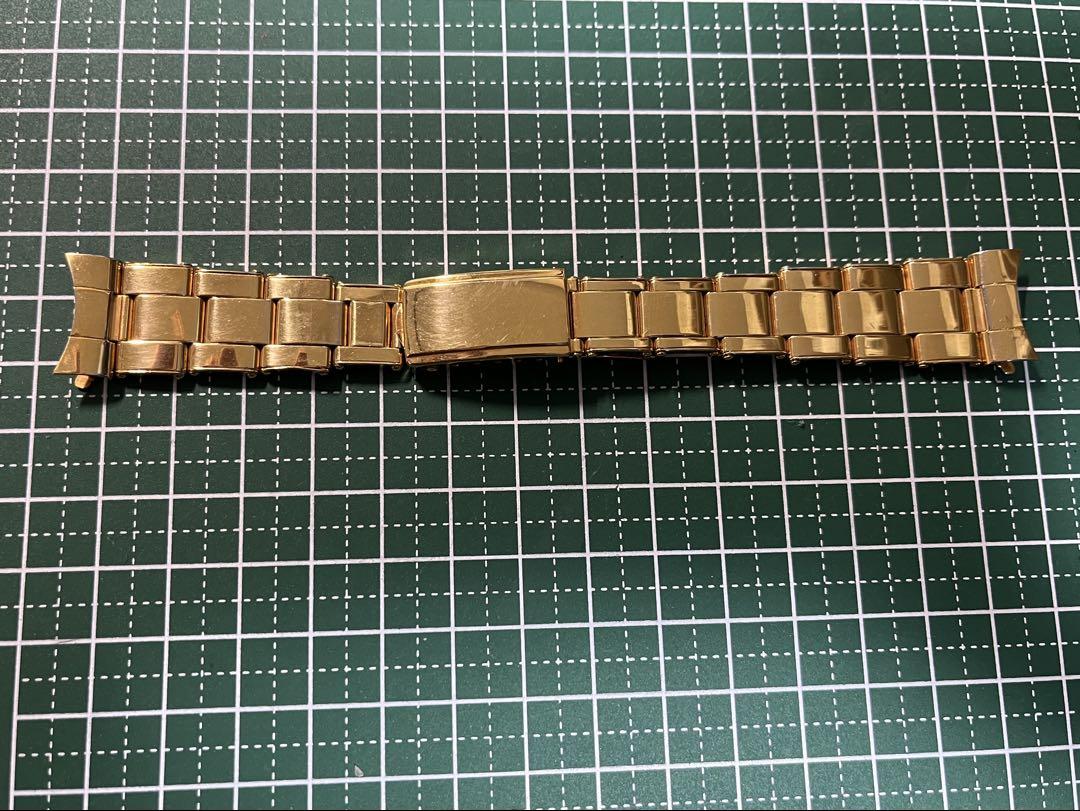 【希少】18mm リベットブレス 金色　デッドストック 希少】18mm リベットブレス 金色 デッドストック