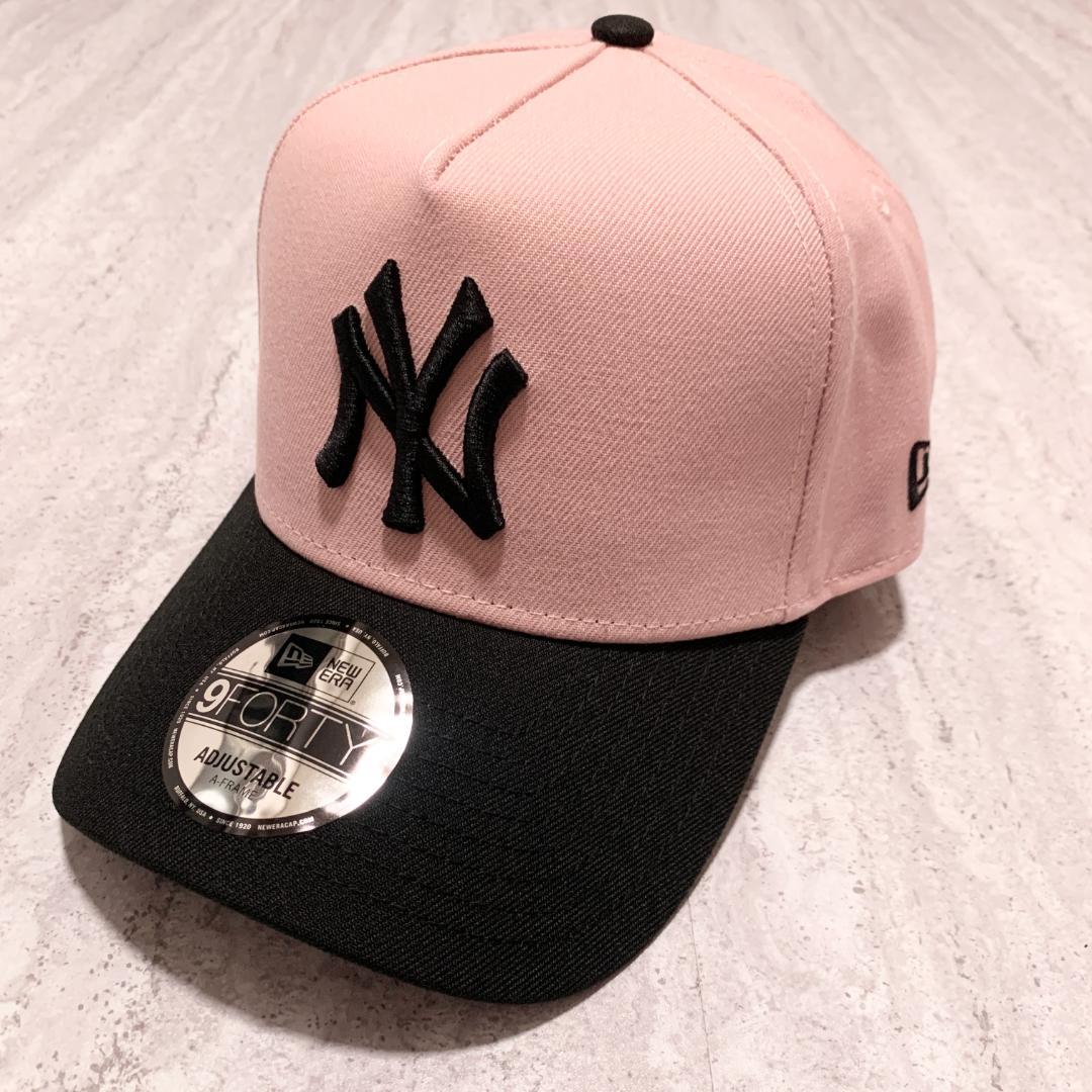海外限定 NY ヤンキース ニューエラ　　A-frame ピンク