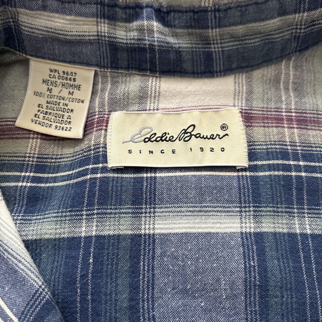 Eddie Bauer【エディーバウアー】チェックシャツ90s 古着 白タグ