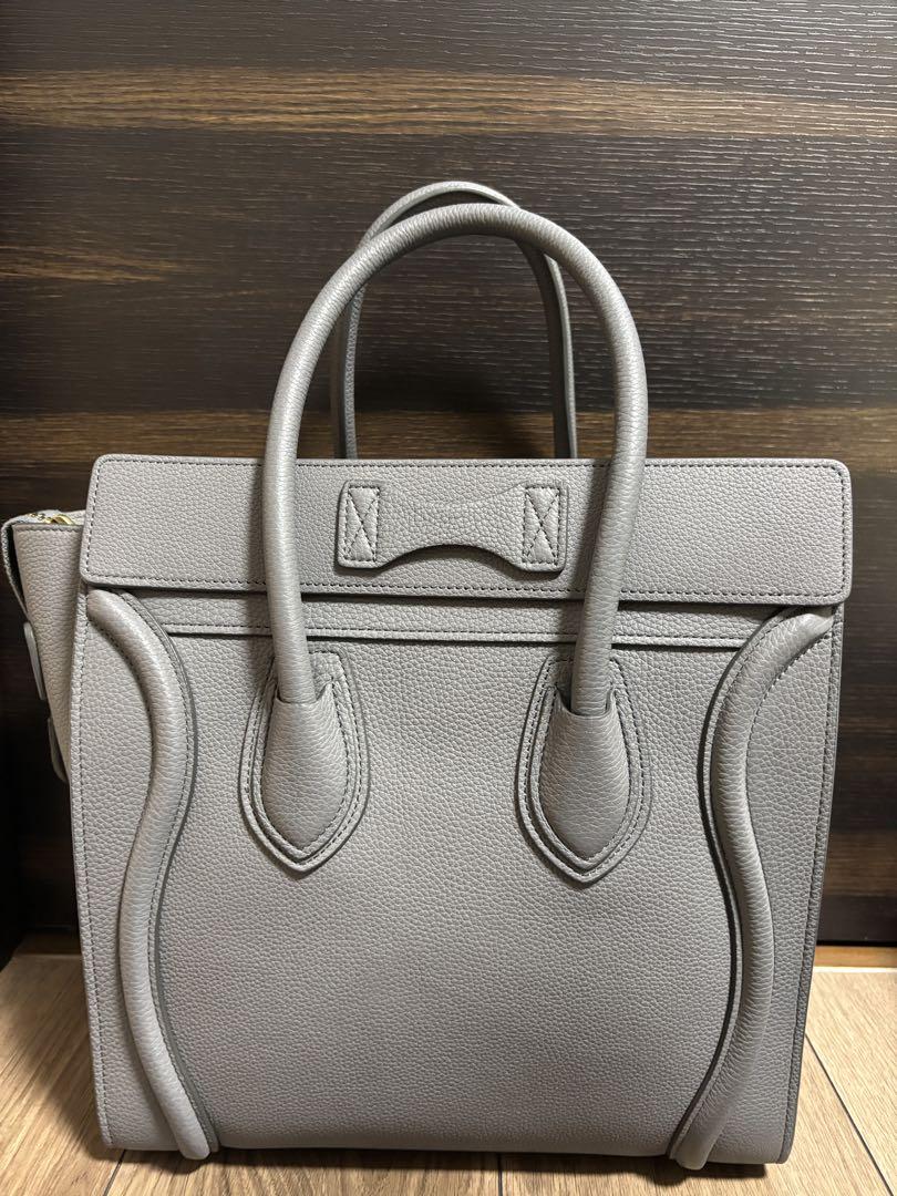 セリーヌ CELINE ラゲージ マイクロ グレー 美品 保存袋あり