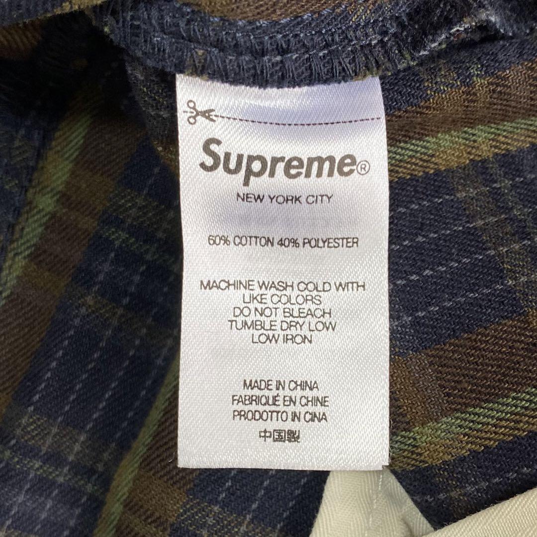 【美品】Supreme Work Pant チェック柄 サイズ30 ネイビー