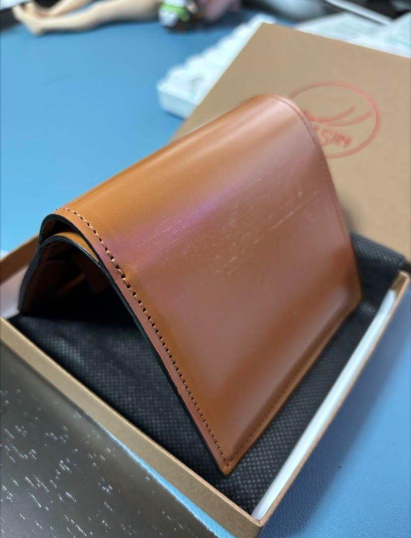 新進工房　クッペ　キャメルフルオプション　ブライドルレザー財布
