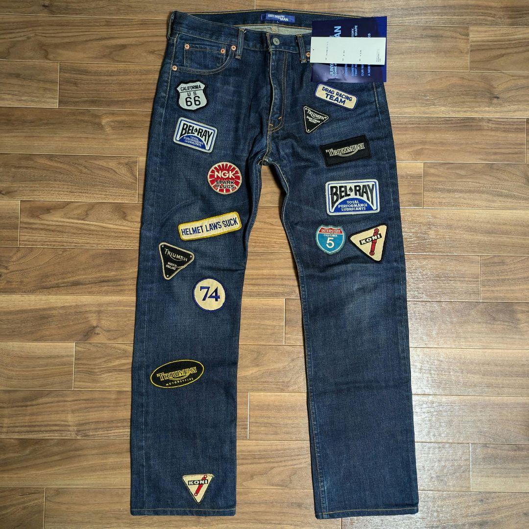 L ジュンヤ ワタナベ コムデギャルソン ワッペン デニム TRIUMPH L ジュンヤ ワタナベ コムデギャルソン ワッペン デニム TRIUMPH