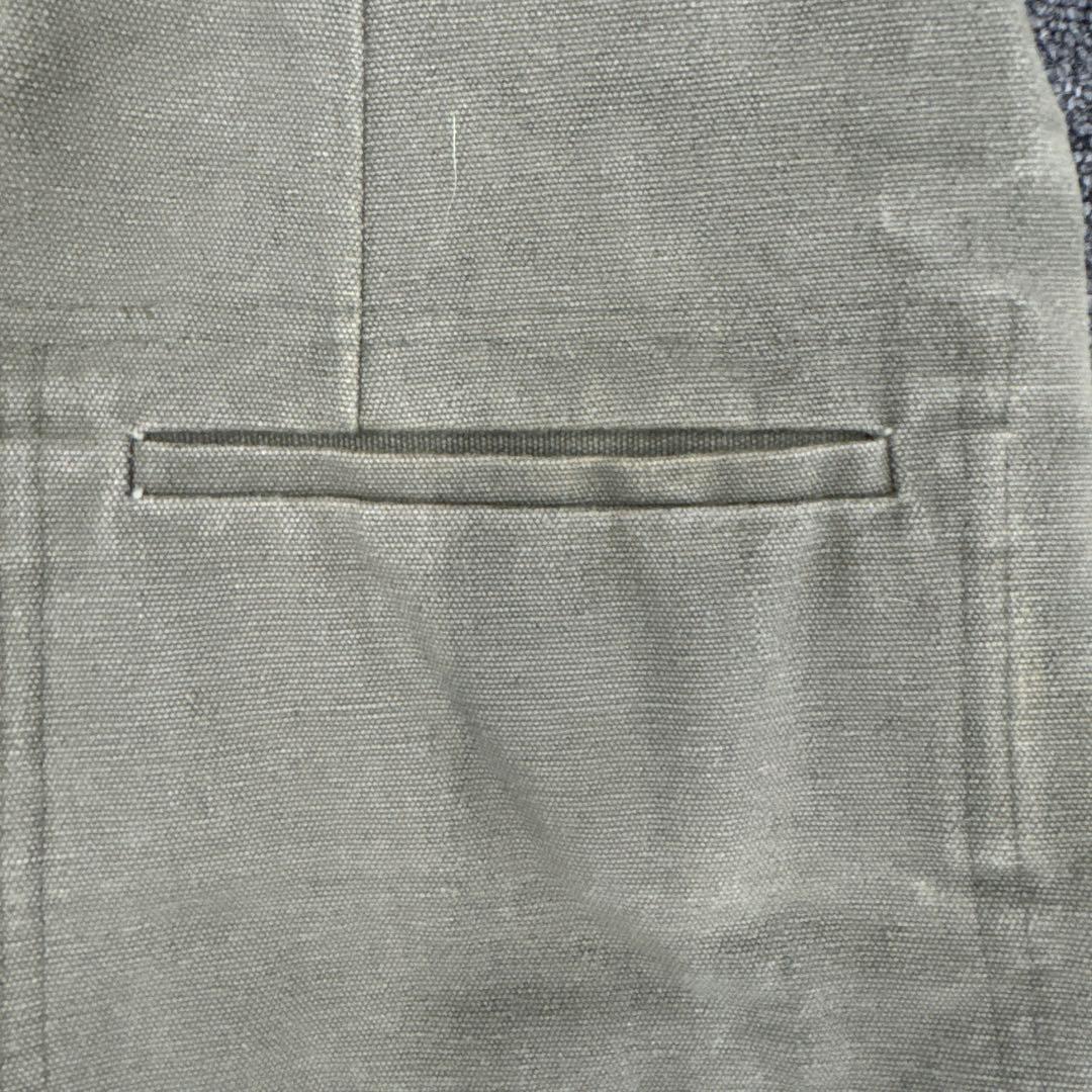 グレー ワークパンツ コットン混紡