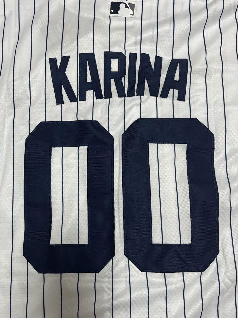 非常に高い品質 aespa ベースボールユニフォーム KARINA カリナ Tシャツ アイドル