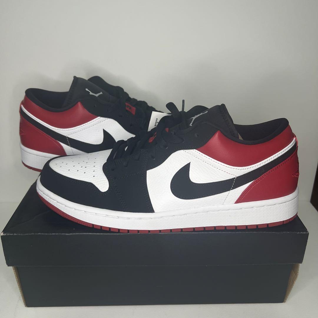 AIR JORDAN 1 LOW 553558-116BLACKTOE 28.5