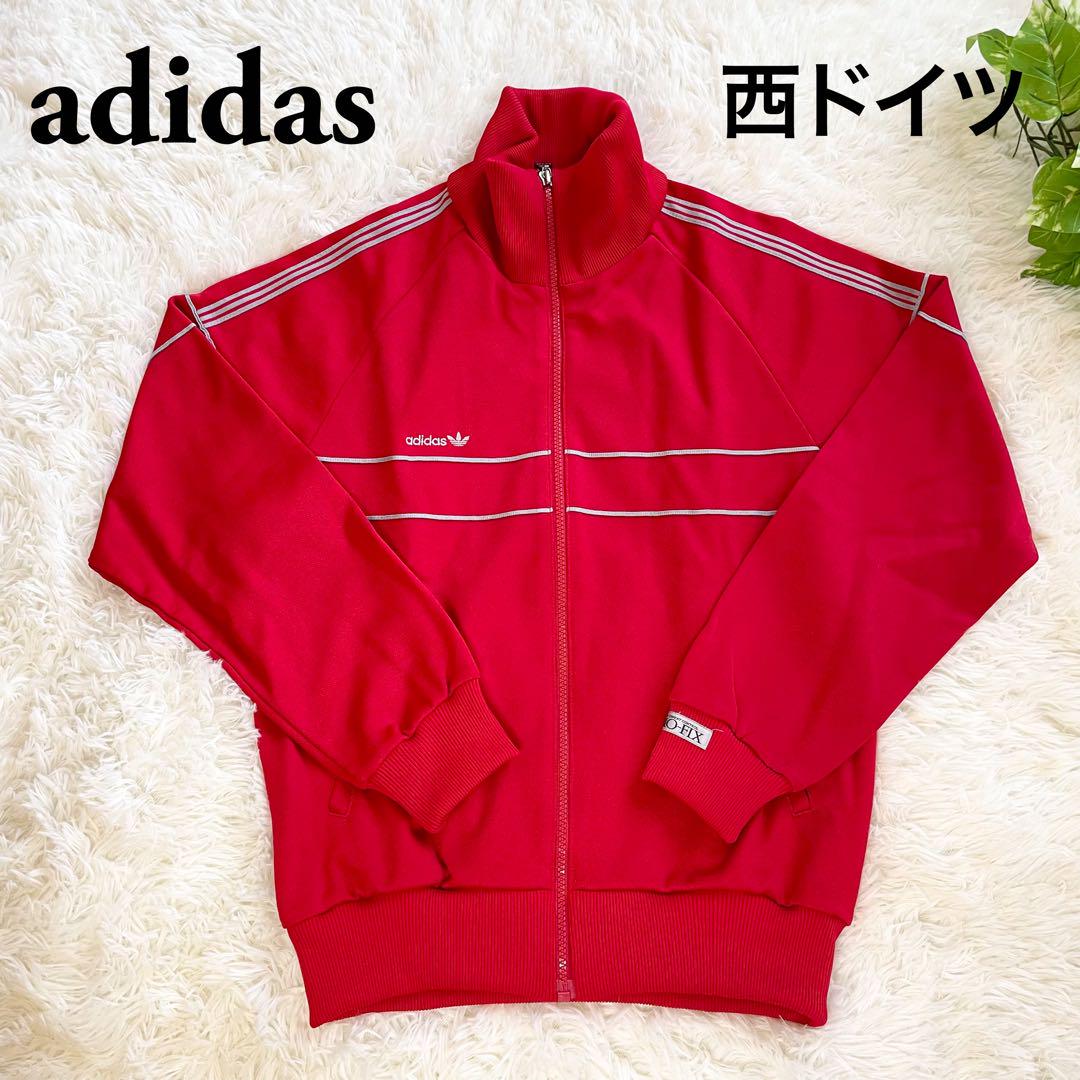 超希少】70s adidas 西ドイツ トラックジャケット 刺繍ロゴ デサント 超希少】70s adidas 西ドイツ トラックジャケット 刺繍ロゴ デサント