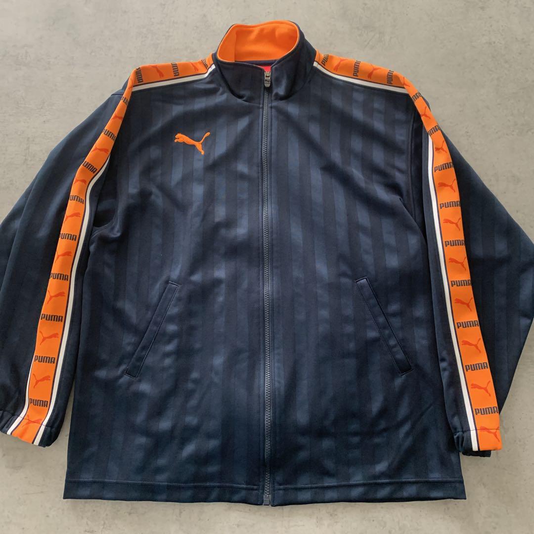 未使用級✨PUMA プーマジャージ　上下セット　ネイビー×オレンジ