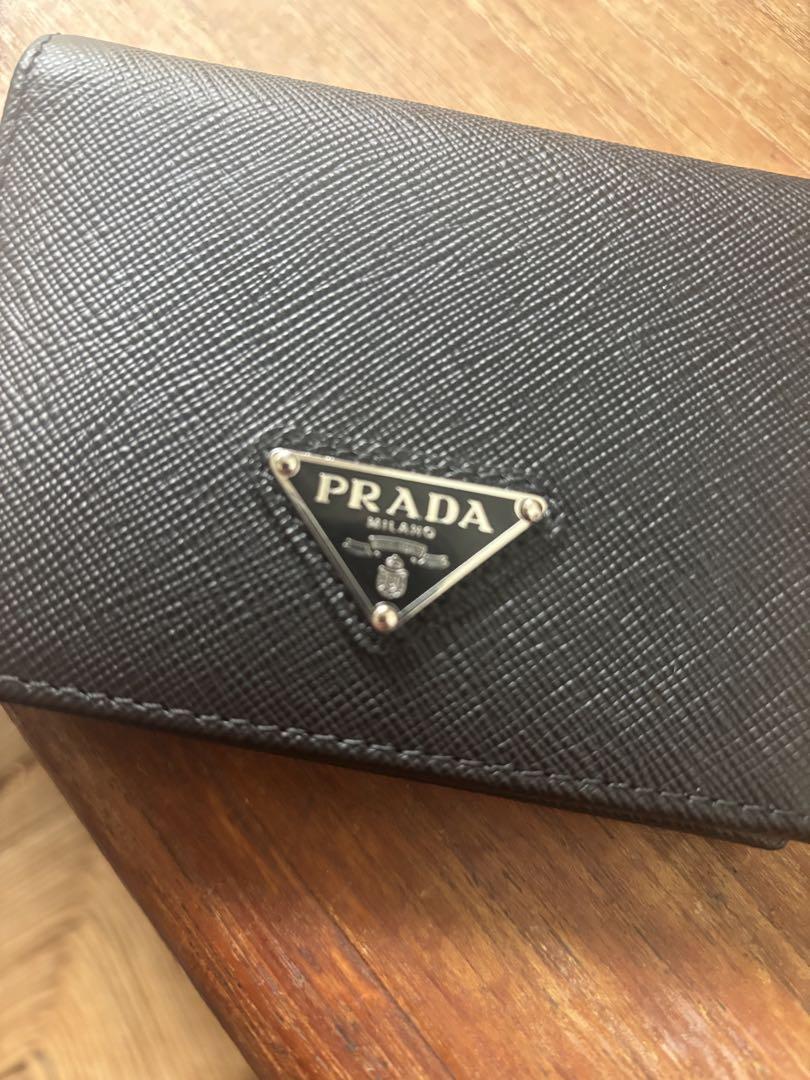 PRADA プラダ サフィアーノ 二つ折り 財布 シルバー