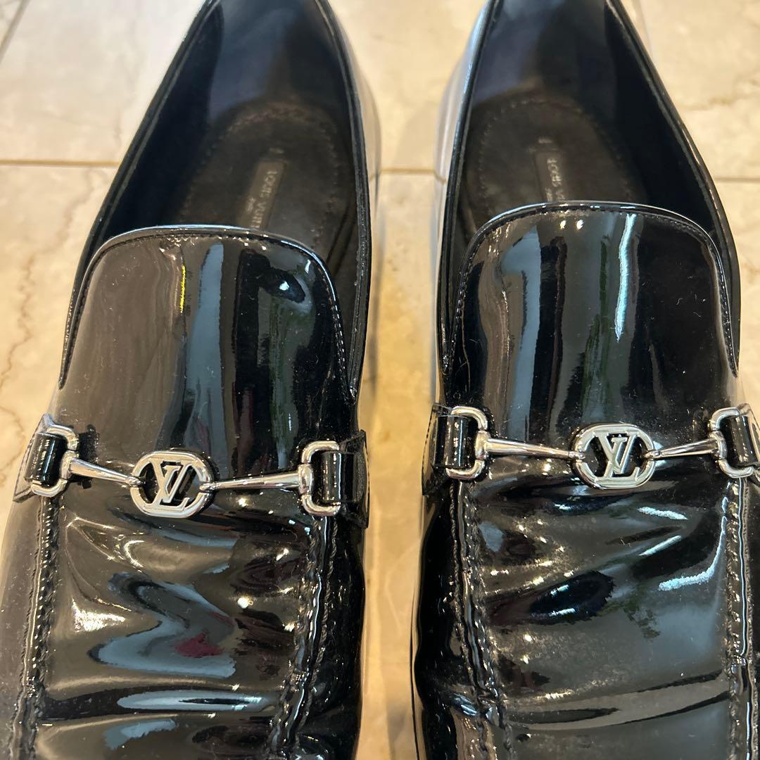Louis Vuitton 黒 パテントレザー ローファー26.5~27cm Louis Vuitton 黒 パテントレザー ローファー26.5~27cm