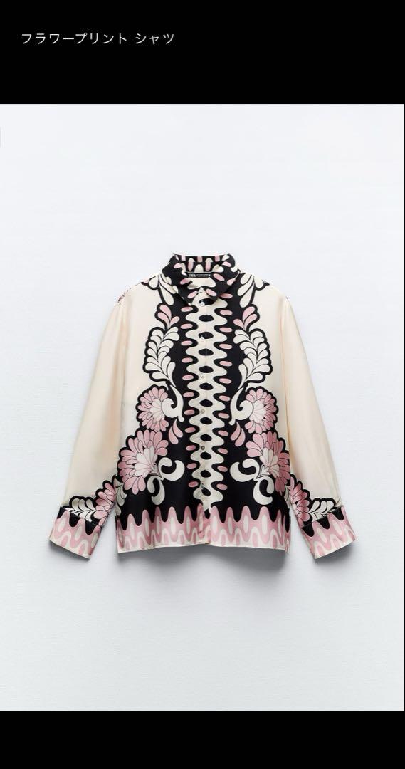 新品！ZARA フラワー系　サテンブラウスセット　5点トップス