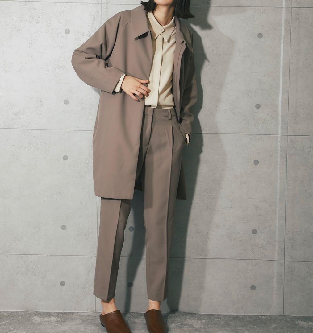 スマイルオーキッド 洗える 2WAY付け襟付きミドル丈ジャケット＆パンツセットM SMILE ORCHID