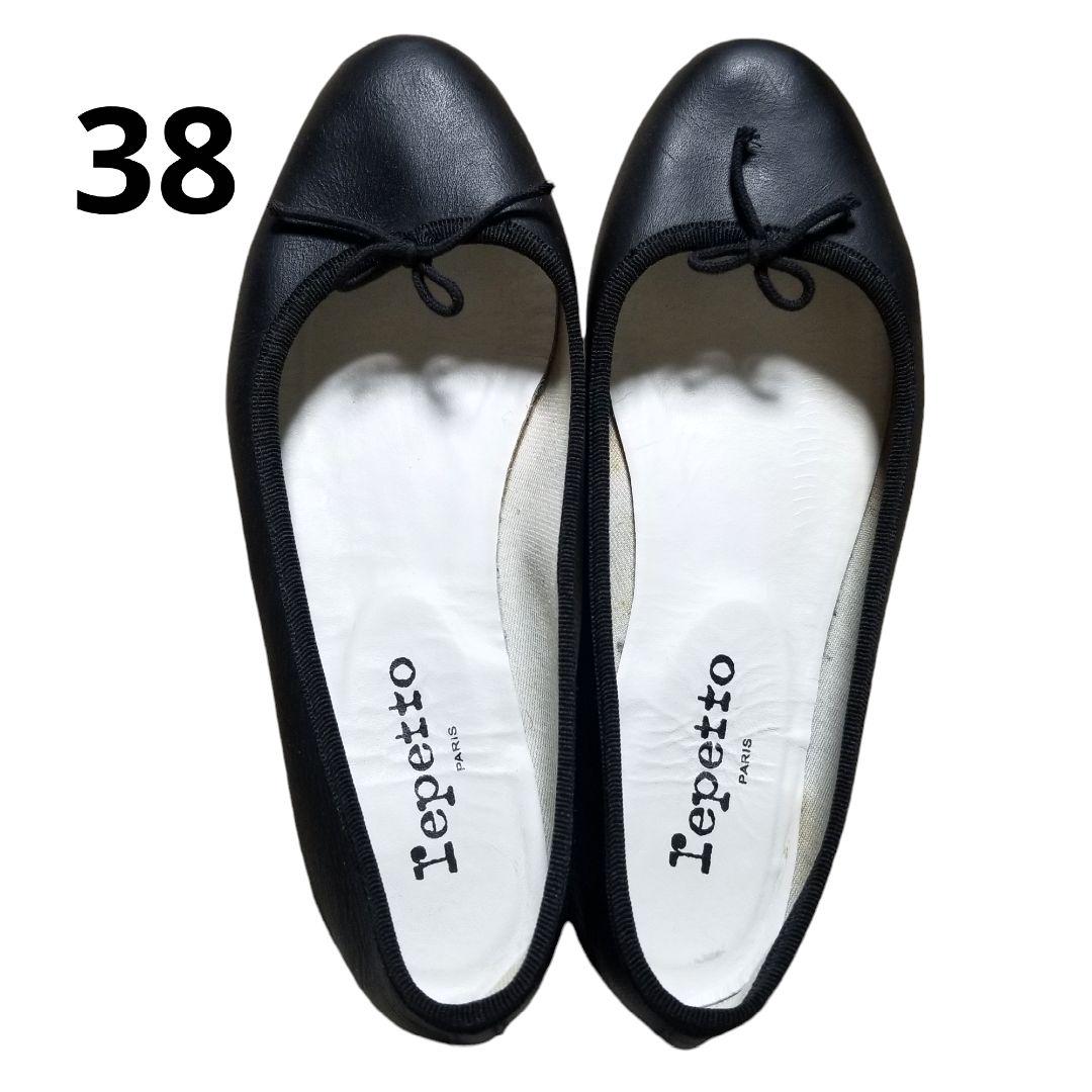 レペット　repetto CUIR VERITABLE  ブラック　38