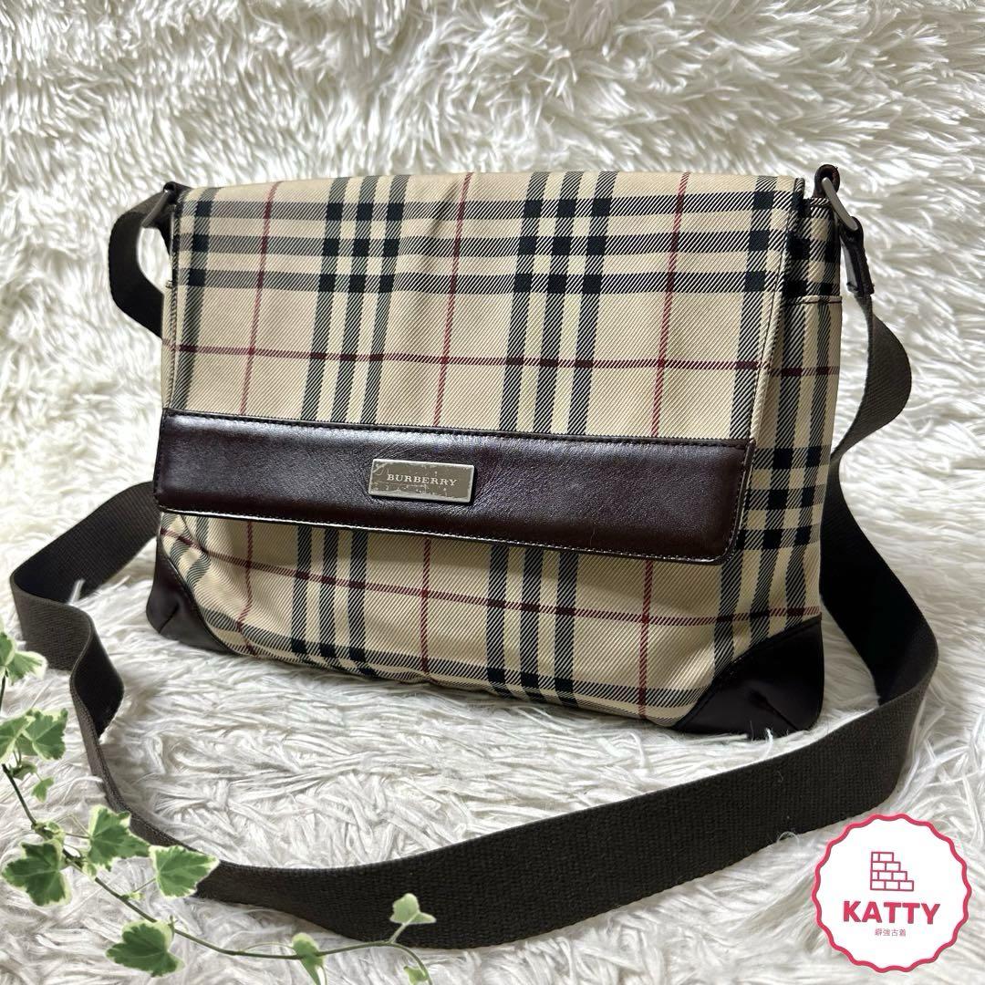 ⭐️美品⭐️BURBERRY ショルダーバッグ キャンバス 本革 ノバチェック