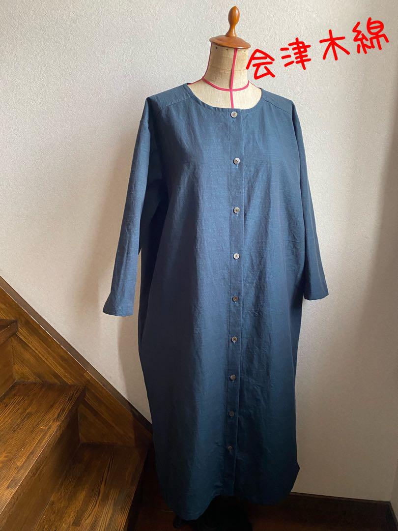 nori1774さん専用 会津木綿 前開きワンピース ハンドメイド No.122 画像1