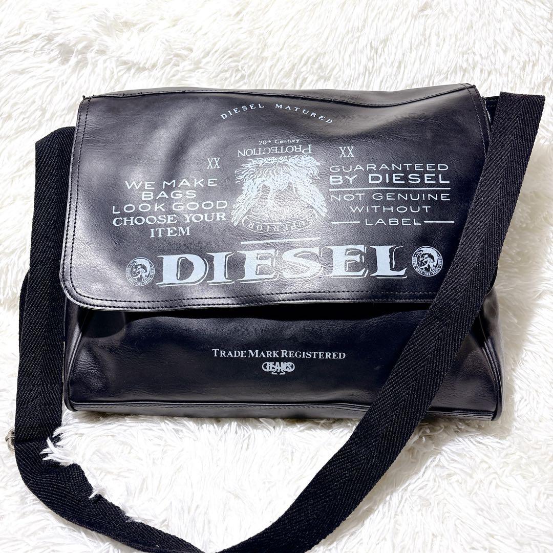 DIESEL ディーゼルブレイブマンレザーショルダーバックA4