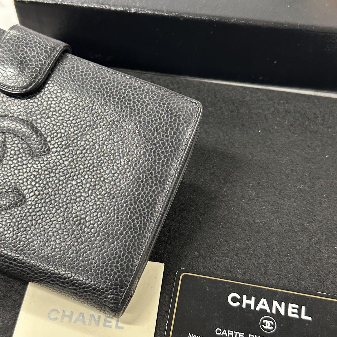 超良品‼️ シャネル　CHANEL 財布　長財布　キャビアスキン　デカココ