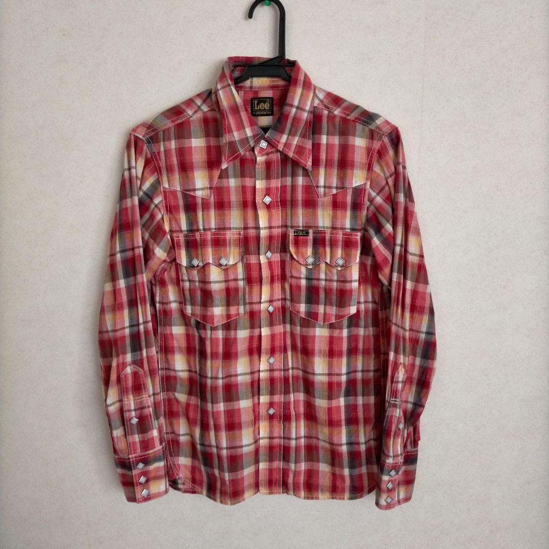 今ならほぼ即納！ ☆美品☆Lee 赤系チェック柄長袖シャツSサイズ!! - メルカリ トップス